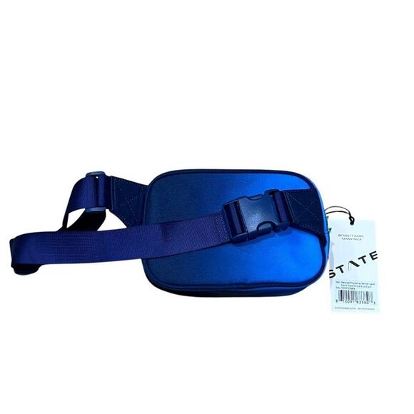 NWT! State Bags Recycled Poycanvas Blue Black Ombre Bennett Game Fanny Pack - Picture 5 of 6